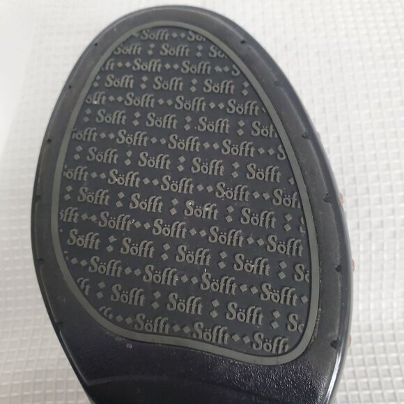 Sofft 8.5 M Clogs Mules Tooled Leather Suede Studded Block Heel CottageCore Rust - Picture 11 of 13